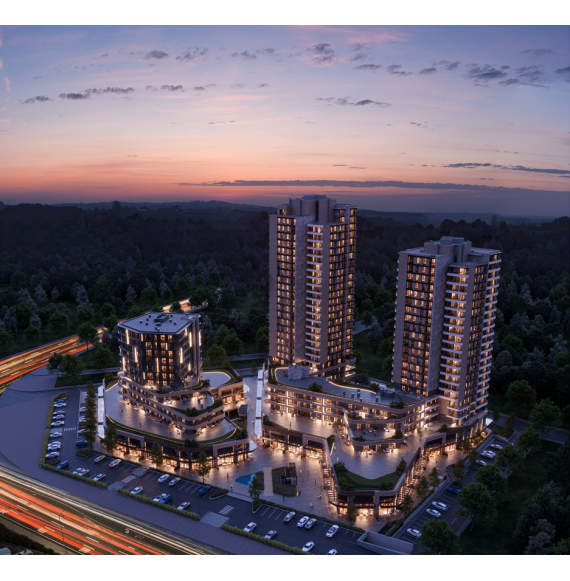 GAMADOR GALYA CENTER PROJESİNDE ORMAN MANZARALI 3+1 DAİRE